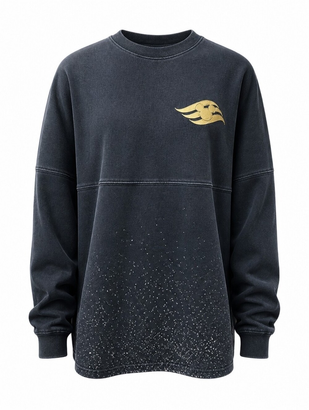DISNEY | Cruise Line Black and Gold Spirit Jersey Copper Sparkle Sweatshirt | XL